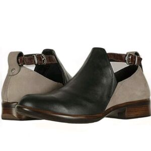 NAOT Kamsin Cutout Bootie Ankle Boots Leather Buckle Two-Tone Sz 11 US 42 EU